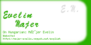 evelin majer business card